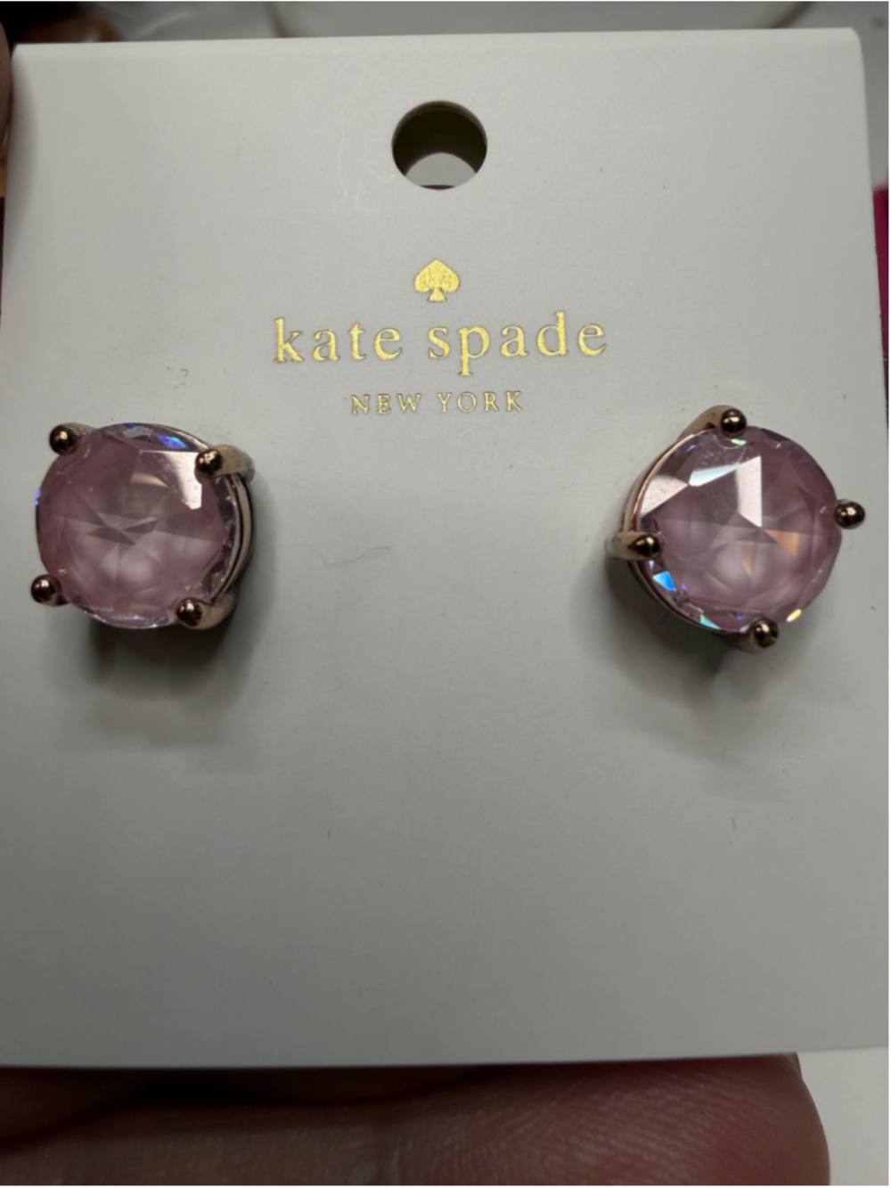 Women's Kate Spade Stud Earrings One Size Pink Gold